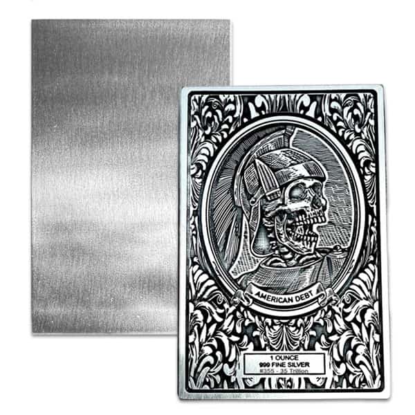 American Debt Silver Card - 1 Troy Ounce, .999 Pure
