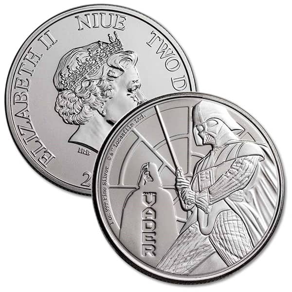 Niue Star Wars; 2022 Darth Vader - 1 Oz Silver Coin .999 Pure