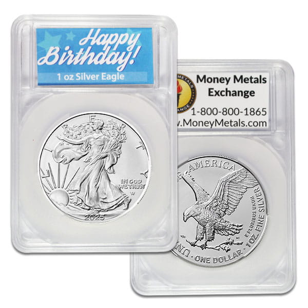 Silver American Eagle - In Happy Birthday Capsule