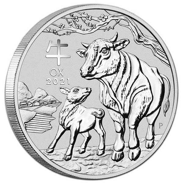 Lunar Ox - Perth Mint 1 Oz .9999 Fine Silver thumbnail