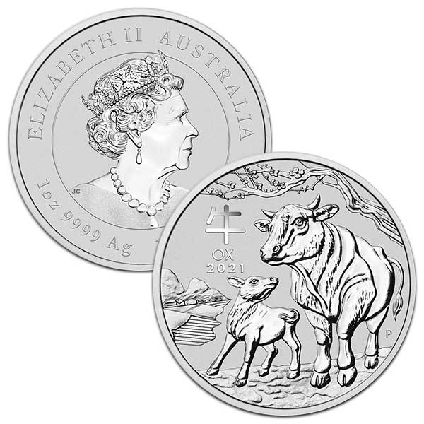 Lunar Ox - Perth Mint 1 Oz .9999 Fine Silver