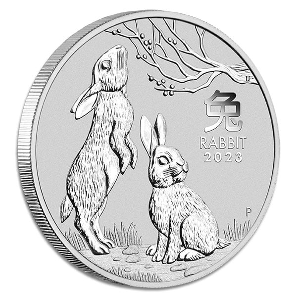 Perth Mint Lunar Series - 2023 Year of the Rabbit, 1 Oz .9999 Silver