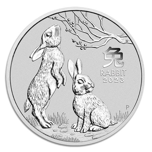 Perth Mint Lunar Series - 2023 Year of the Rabbit, 1 Oz .9999 Silver