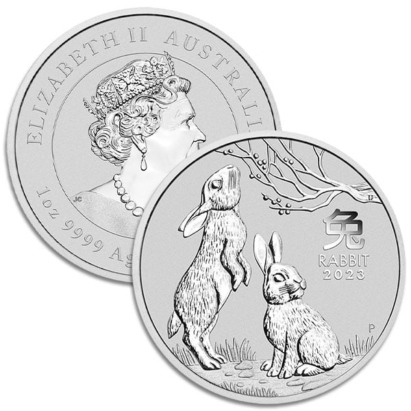 Perth Mint Lunar Series - 2023 Year of the Rabbit, 1 Oz .9999 Silver