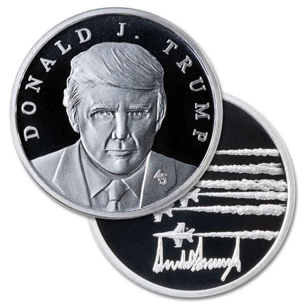 President Trump Liberty Jets Silver Medallion (PCGS Certified) - 1