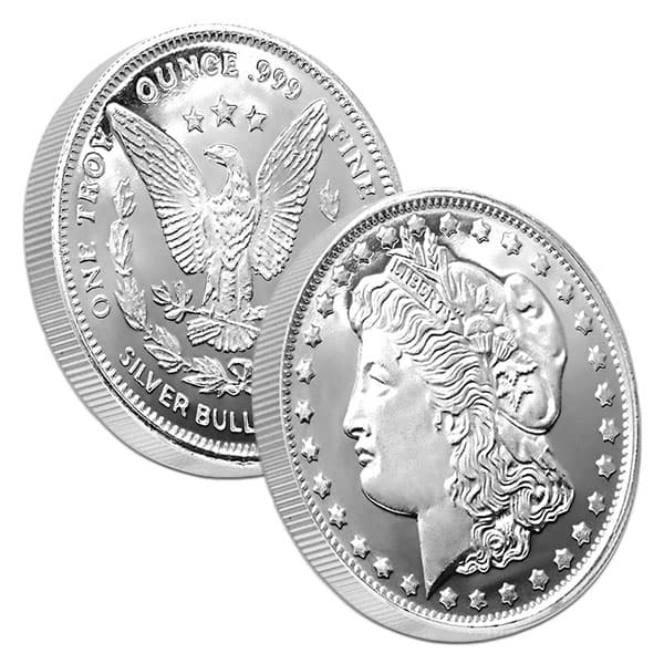 Morgan Silver Round - 1 Troy Ounce, .999 Pure thumbnail