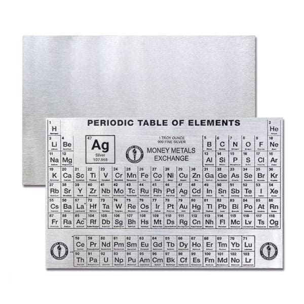 1 oz Periodic Table Silver Card