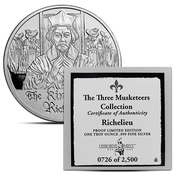 Three Musketeers Collection - Richelieu 1-oz Silver Proof