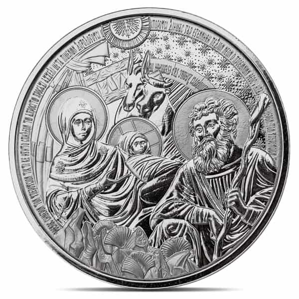 Bethlehem Nativity Silver Round - 1 Troy Ounce, .999 Pure