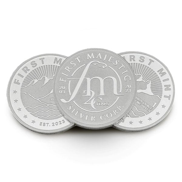 First Majestic Silver Round - 1 Troy Ounce, .999 Pure
