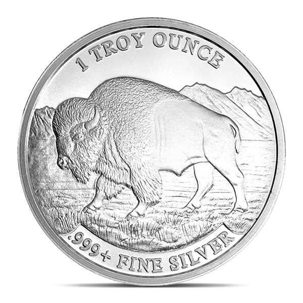 First Mint Indian / Buffalo Silver Round - 1 Troy Ounce, .999 Pure