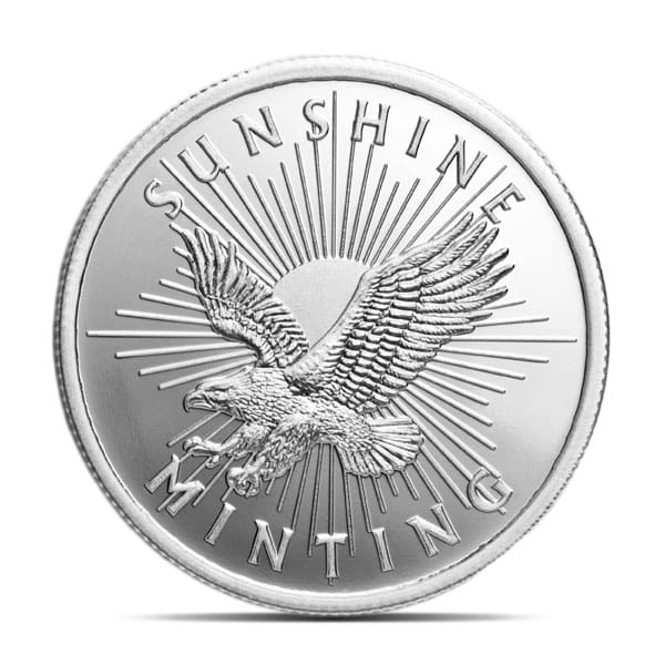 Sunshine Silver Round (Modern, MintMark SI) - 1 Troy Ounce, .999 Pure