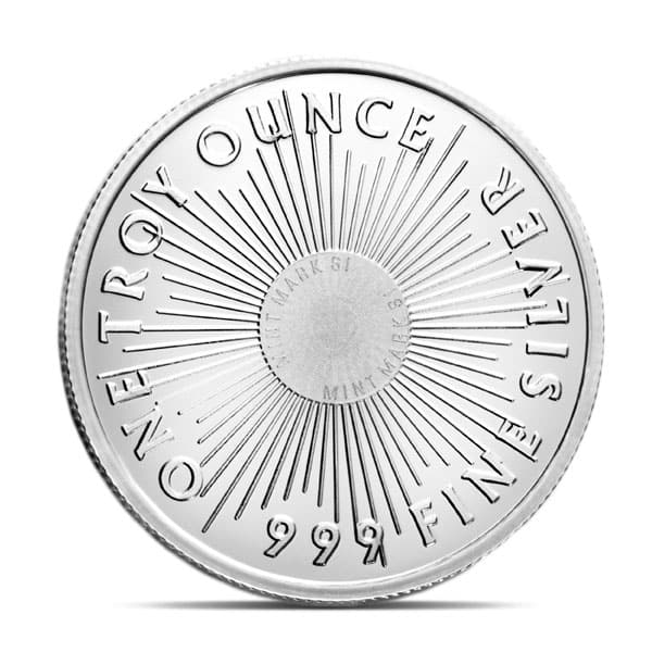 Sunshine Silver Round (Modern, MintMark SI) - 1 Troy Ounce, .999 Pure