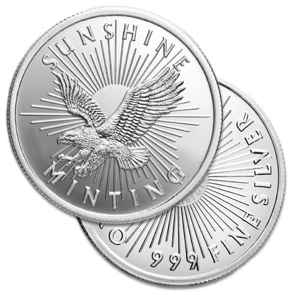 Sunshine Silver Round (Modern, MintMark SI) - 1 Troy Ounce, .999 Pure
