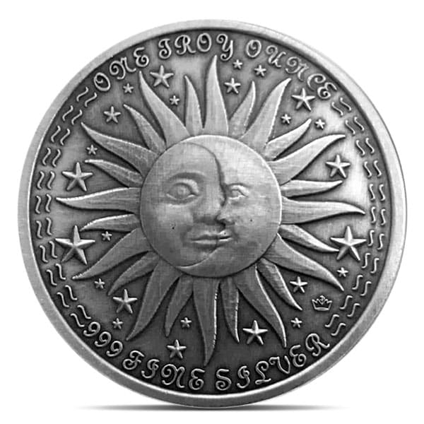 Aquarius the Water Bearer 1 Oz Zodiac Silver Round - .999 Pure