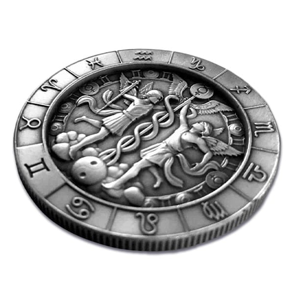 Gemini the Twins 1 Oz Zodiac Silver Round - .999 Pure