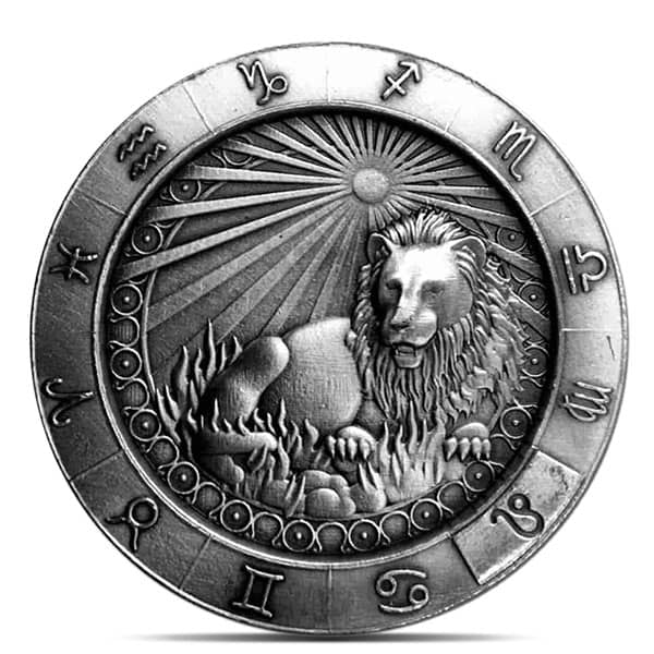 Leo the Lion 1 Oz Zodiac Silver Round - .999 Pure