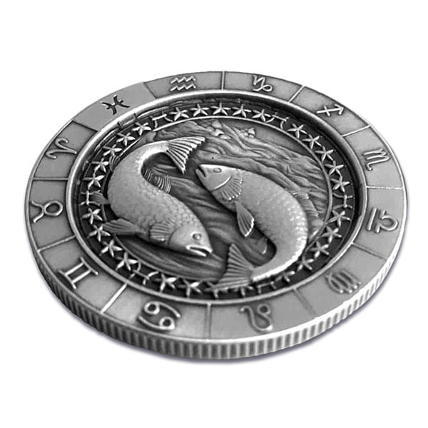 Pisces the Fish 1 Oz Zodiac Silver Round - .999 Pure