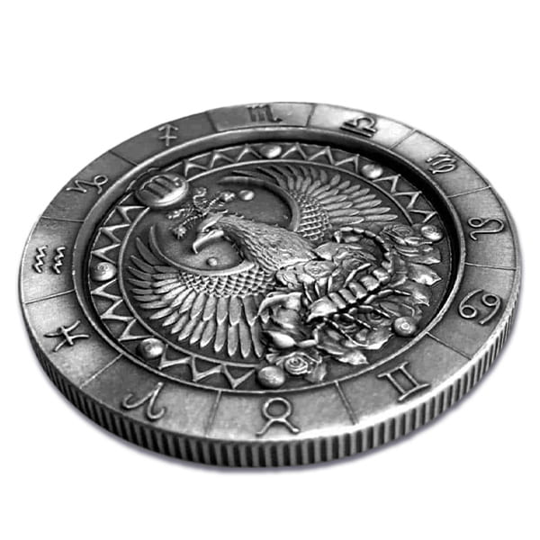 Scorpio the Scorpion 1 Oz Zodiac Silver Round - .999 Pure