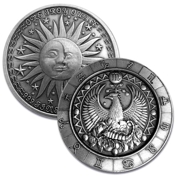 Scorpio the Scorpion 1 Oz Zodiac Silver Round - .999 Pure