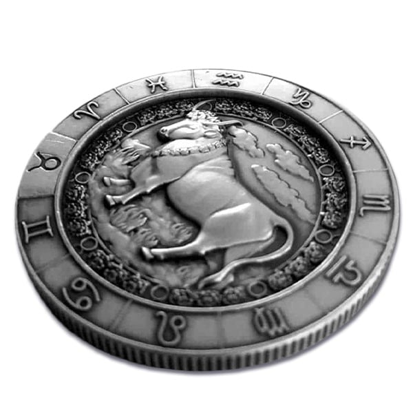 Taurus the Bull 1 Oz Zodiac Silver Round - .999 Pure