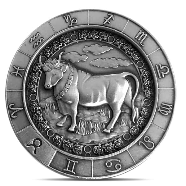 Taurus the Bull 1 Oz Zodiac Silver Round - .999 Pure