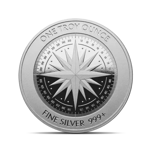 Compass Rose / Asahi Silver Round - 1 Troy Ounce, .999 Pure