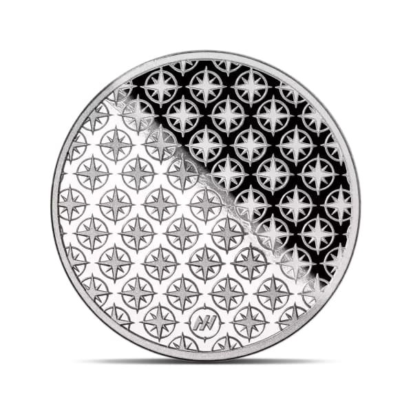 Compass Rose / Asahi Silver Round - 1 Troy Ounce, .999 Pure