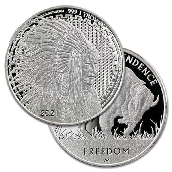 Asahi Liberty Trade Buffalo Round - .999 Pure Silver, 1 Troy Oz