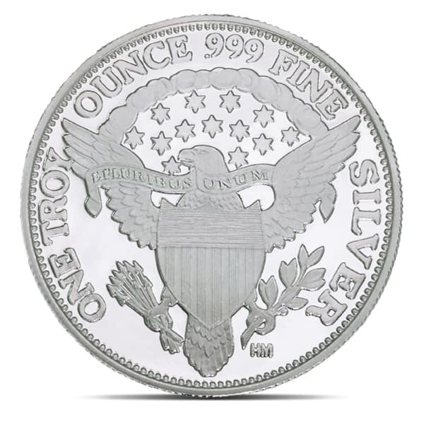 Barber Silver Round - 1 Troy Ounce, .999 Pure
