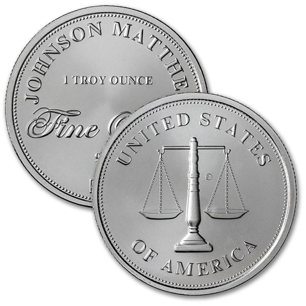 Johnson Matthey Silver Round - 1 Troy Ounce, .999 Pure