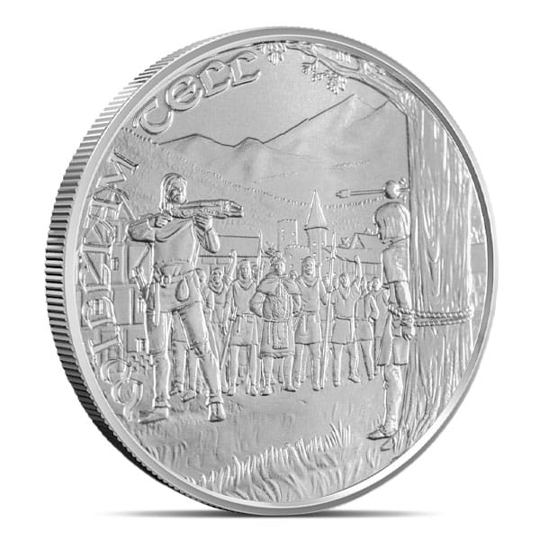 Medieval Legends William Tell Silver Round - 1 Troy Ounce, .999 Pure