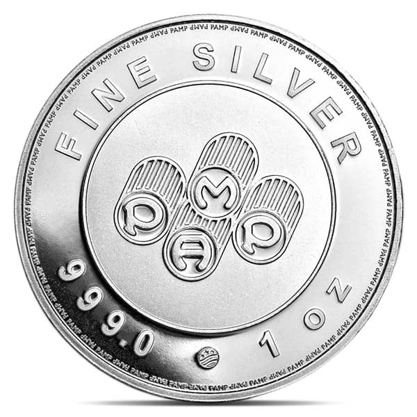 PAMP Suisse Silver Round - 1 Troy Ounce, .999 Pure