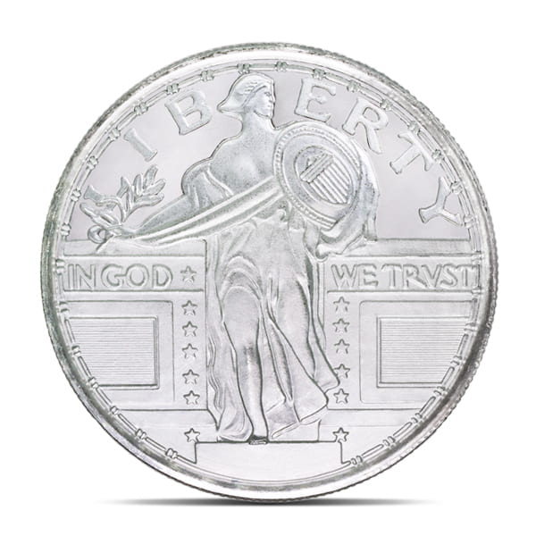 Standing Liberty Silver Round - 1 Troy Ounce, .999 Pure