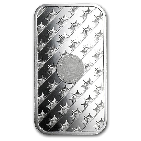 Sunshine Minting 1 Ounce Bar, .999 Pure Silver