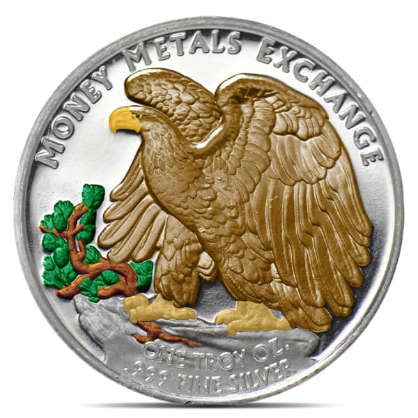 Colorized Walking Liberty 1 Troy Oz Silver Round - .999 Pure