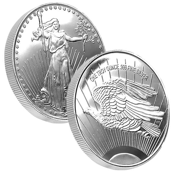 St. Gaudens Silver Round - 1 Troy Ounce, .999 Pure