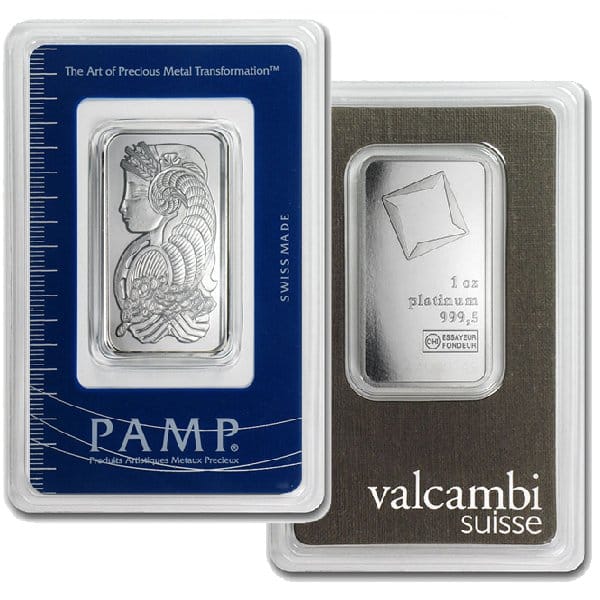 1 Oz Platinum Bars (Design Our Choice)