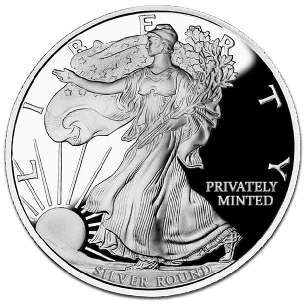 2 Ounce Walking Liberty - .999 Pure Silver Round