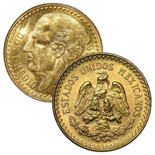 Mexican 2.5 Peso, .0603 Ounces Gold Content thumbnail