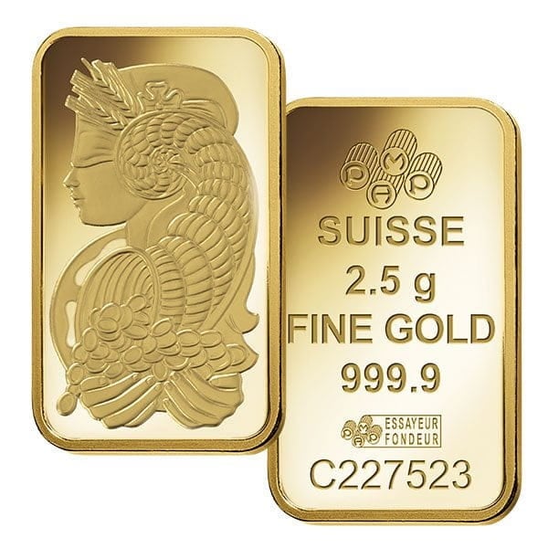 PAMP Suisse 2.5 Gram Gold Bar