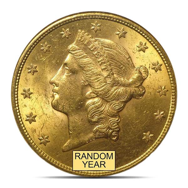 MS62 Graded $20 Liberty U.S. Gold Coin (PCGS / NGC) - Random Dates