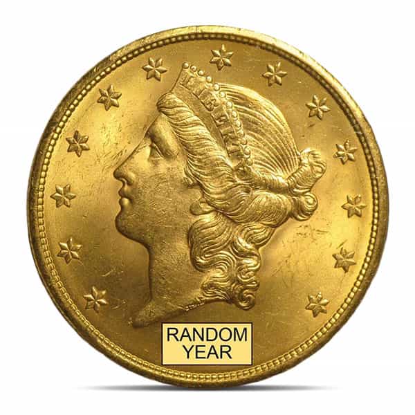 MS64 Graded $20 Liberty U.S. Gold Coin (PCGS / NGC) - Random Dates