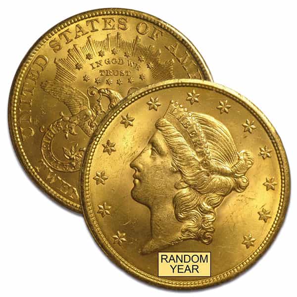 MS64 Graded $20 Liberty U.S. Gold Coin (PCGS / NGC) - Random Dates