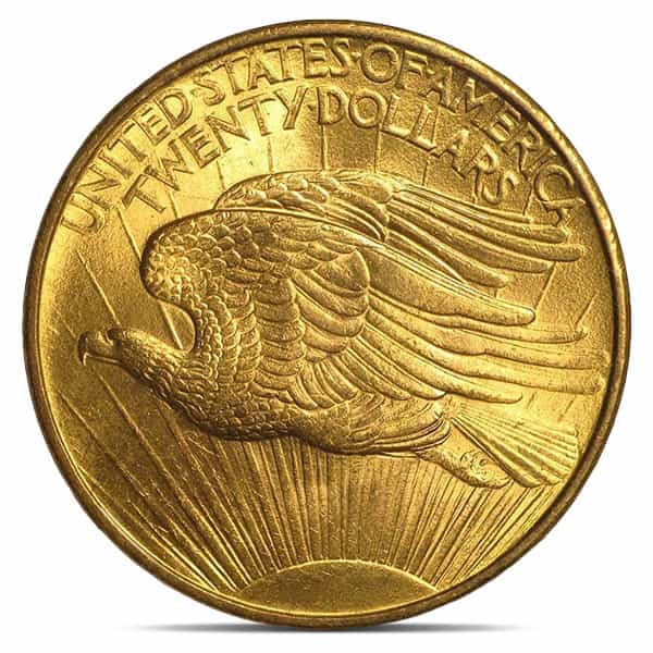 MS64 Graded St. Gaudens $20 U.S. Gold Coin (PCGS / NGC