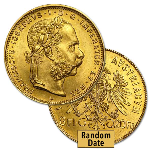 Austrian/Belgian 20 Franc Coin - .1867 Ounces Gold