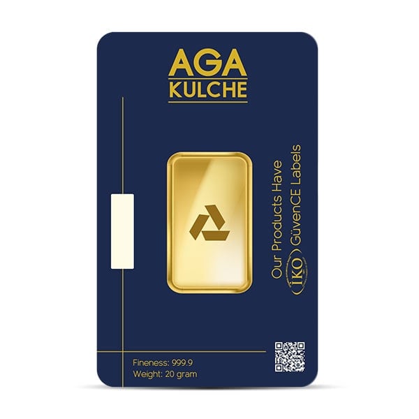AgaBullion Gold Bar, 20 Gram, .9999 Pure in Assay Package