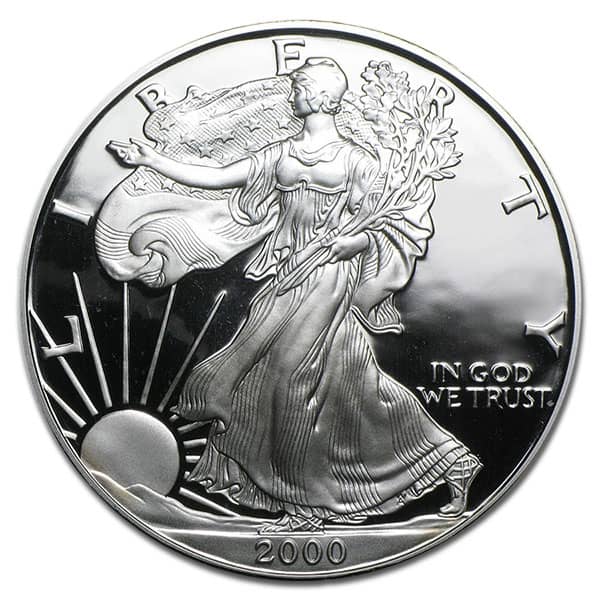 2000 Proof Silver American Eagle - 1 Troy Oz .999 Pure