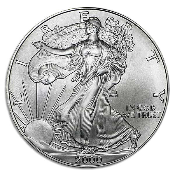 2000 Silver American Eagle - 1 Troy Ounce, .999 Pure