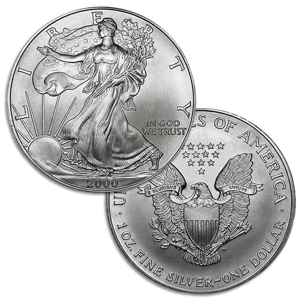 2000 Silver American Eagle - 1 Troy Ounce, .999 Pure